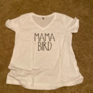 New “Mama Bird” white tee